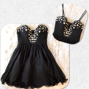 HP!!! Bee Darlin Fit and Flare Formal Dress